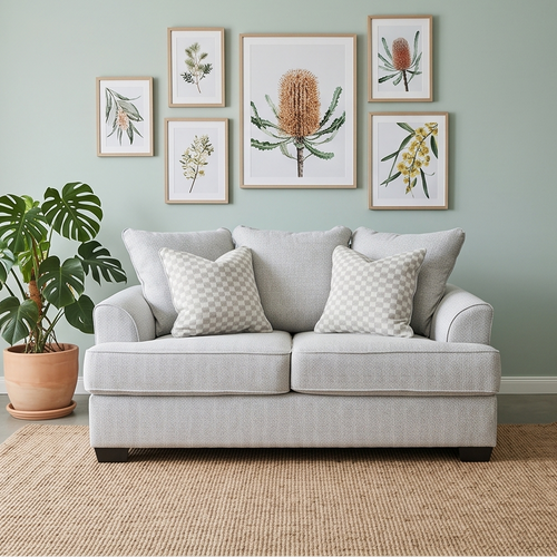 Pearce 2 Seater Sofa In Soft Grey