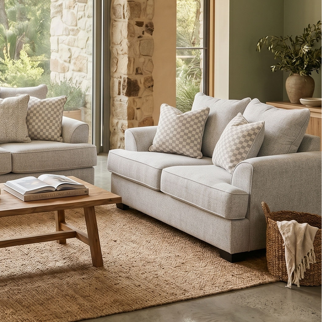 Pearce 2 Seater Sofa In Soft Grey