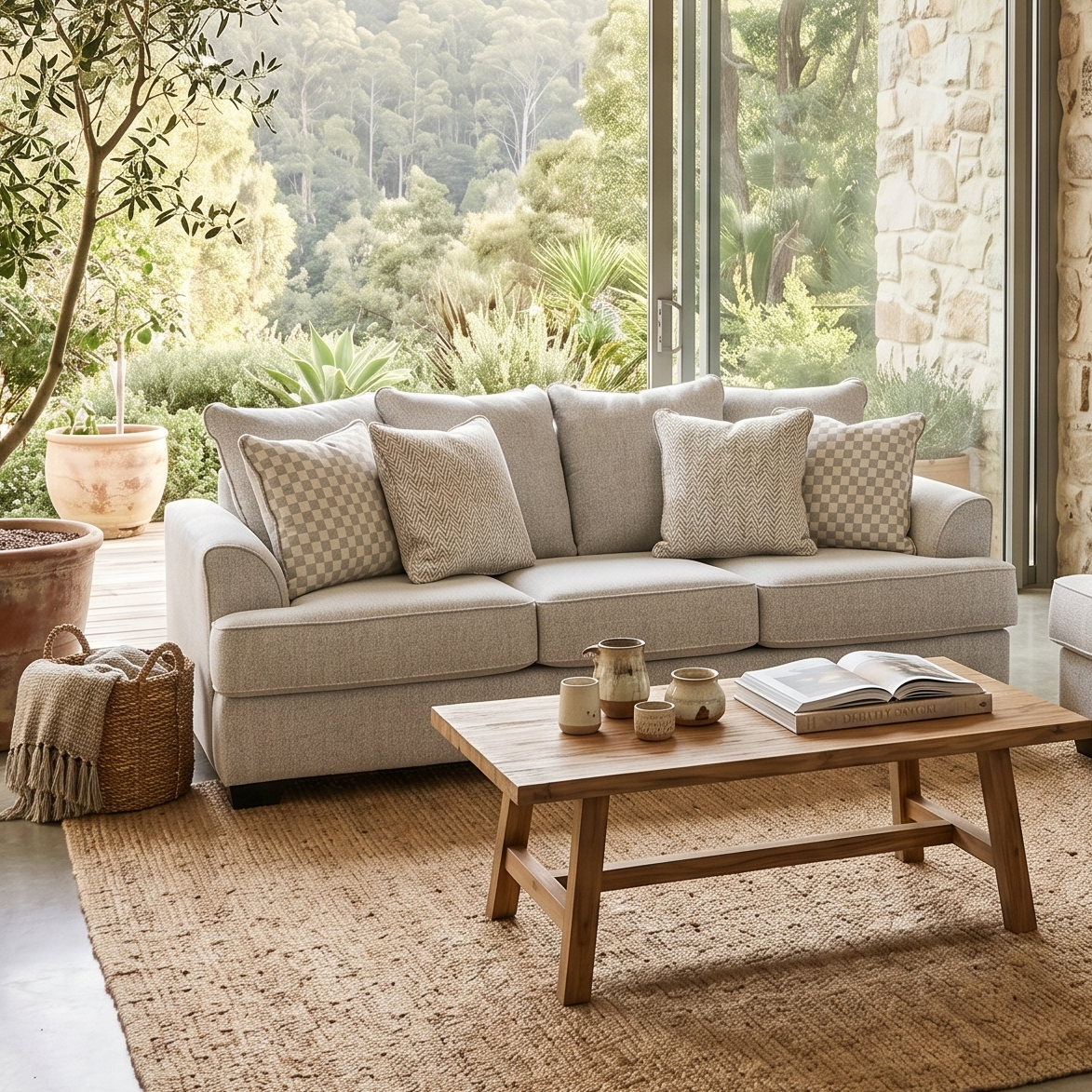 Pearce 3 Seater Sofa In Soft Grey
