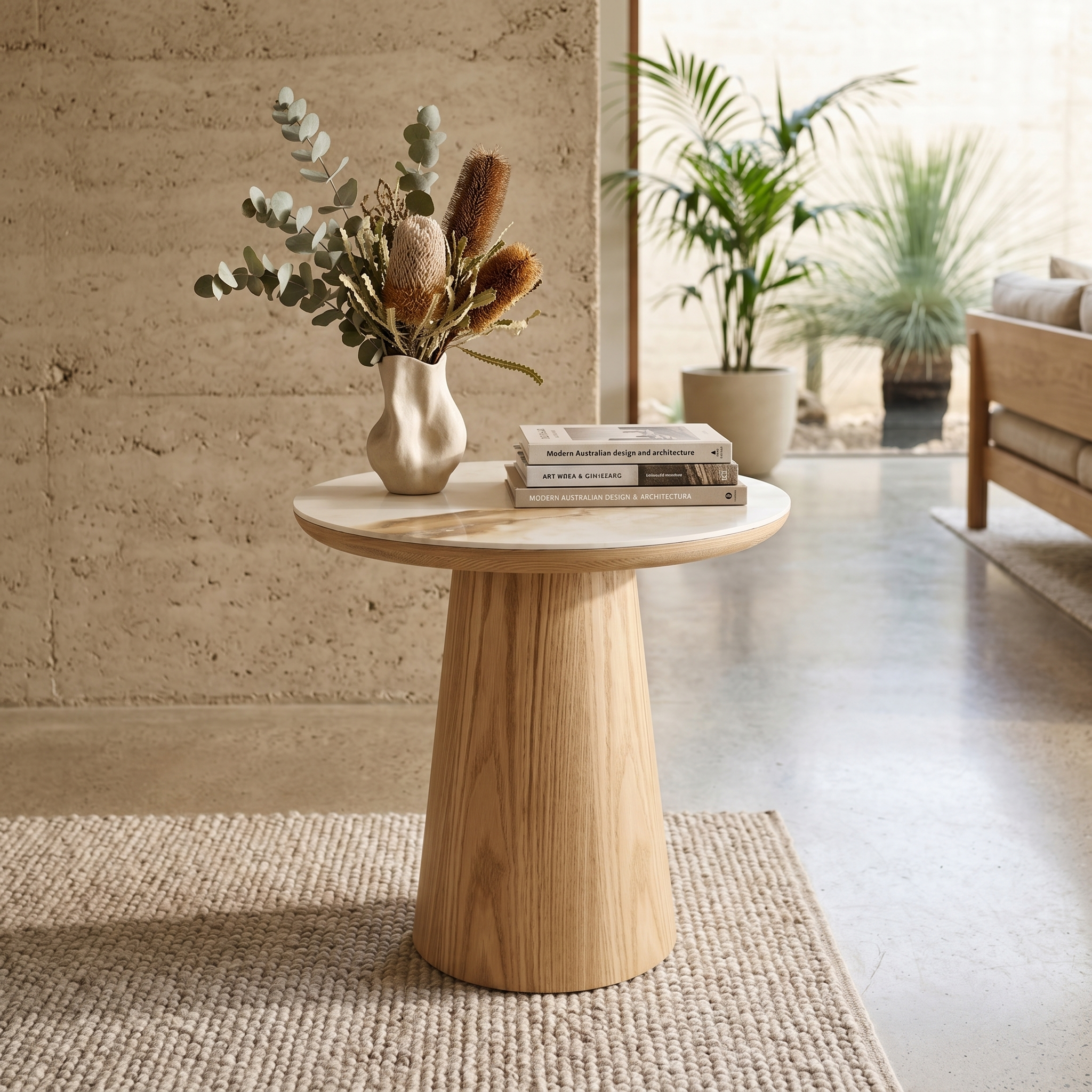 Olympus Lamp Table With Ceramic Top