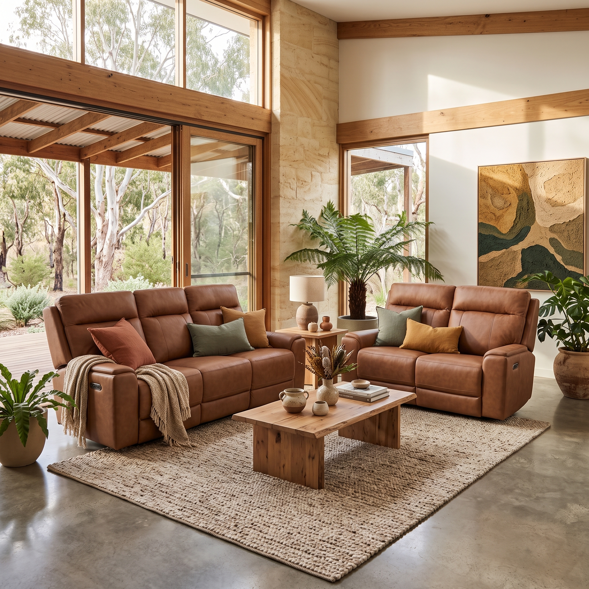 Nebraska 3+2 Triple Electric Motor Recliner Package