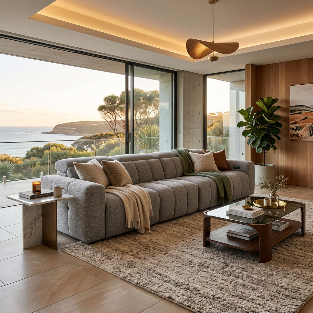 Calabria 3+2 Seater Dual Electric Package In Mid Grey