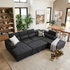 Bronte Left Hand Chaise WIth Bed in Charcoal