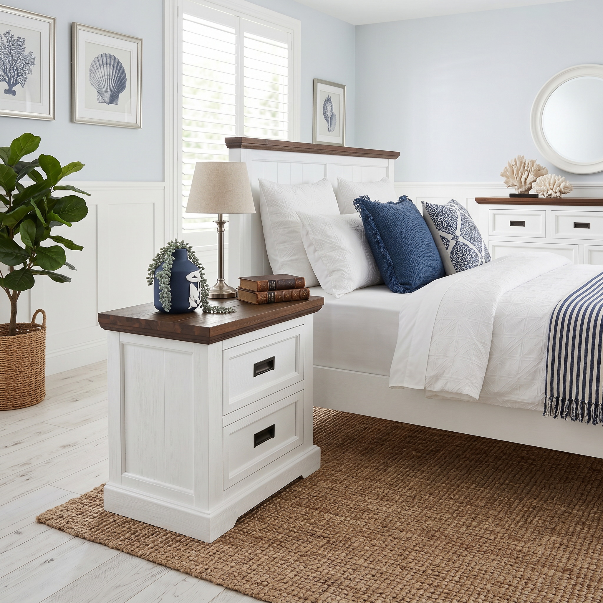 Hamptons 4 Piece King Bedroom Package With Tallboy