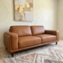 Daintree 3 seater sofa in tan leather