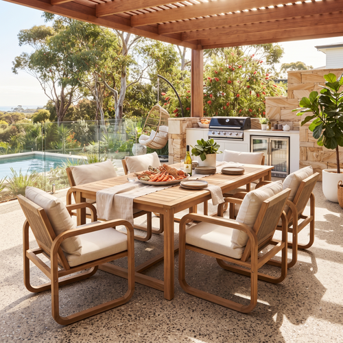 Lando 7 Piece Hardwood Outdoor Package