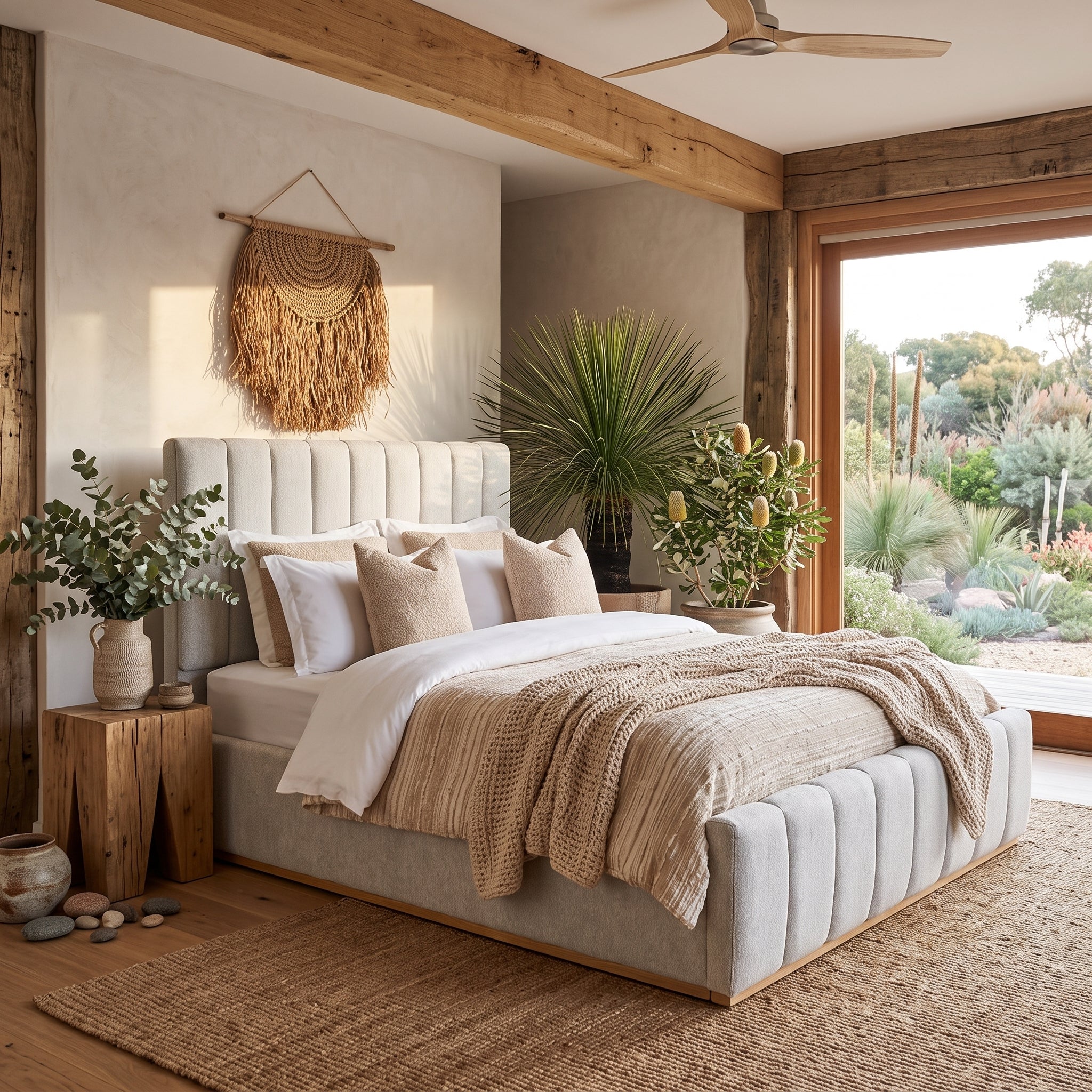 Taya Queen Size Gas Lift Bed In Natural