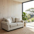 Remmy 2 Seater Sofa In Natural Grey