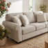Remmy 3 Seater Sofa In Natural Grey