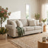 Remmy 3 Seater Sofa In Natural Grey