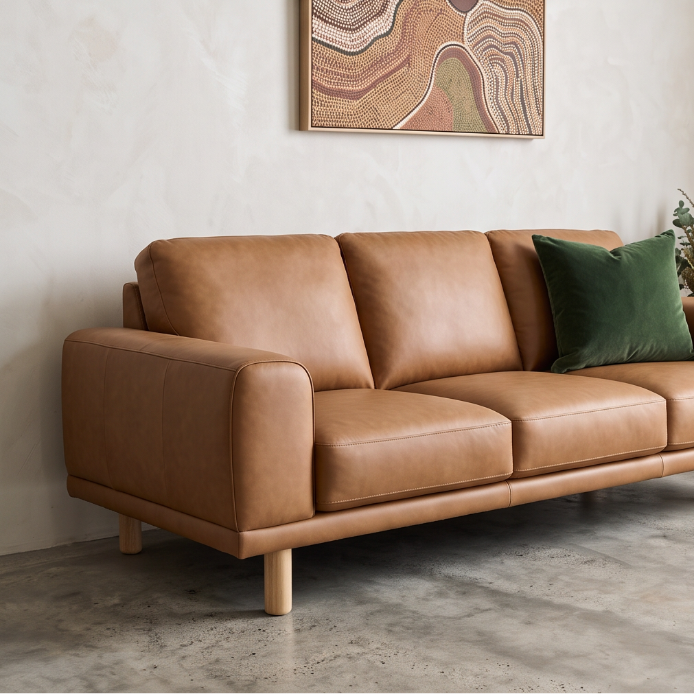 Dutton 3 Seater Sofa In Camel Colour