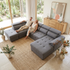 Bronte Right Chaise with sofabed in grey