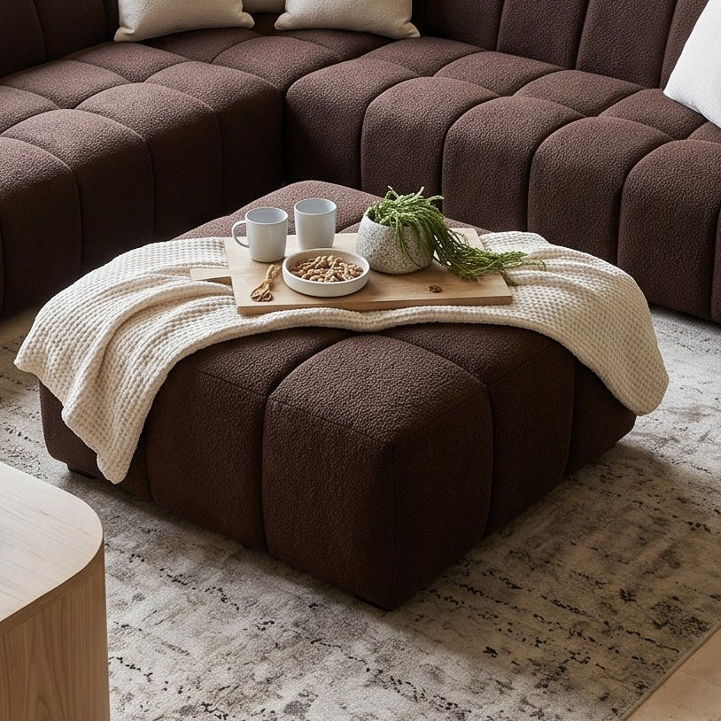 Bradshaw Ottoman In Chocolate