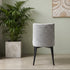 Milano Dining Chair In Grey With Black Leg