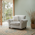 Remmy Oversized Arm Chair In Natural Grey