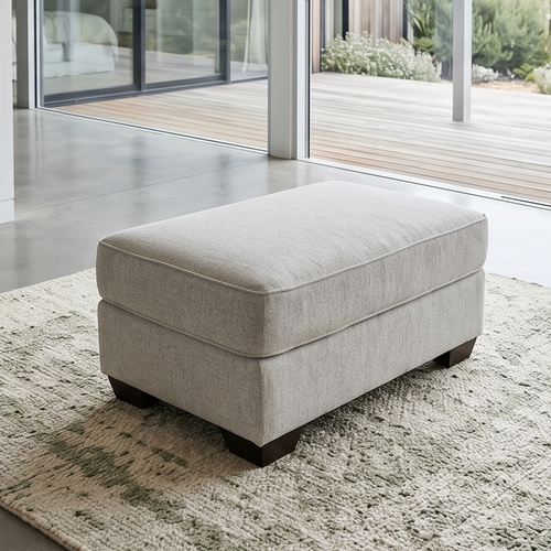 Remmy Ottoman In Natural Grey
