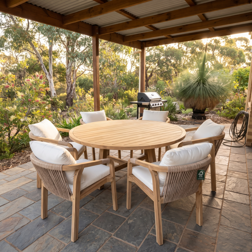 Replay 7 Piece Round Outdoor Dining Package