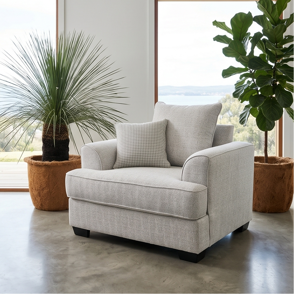 Pearce Accent Chair In Soft Grey