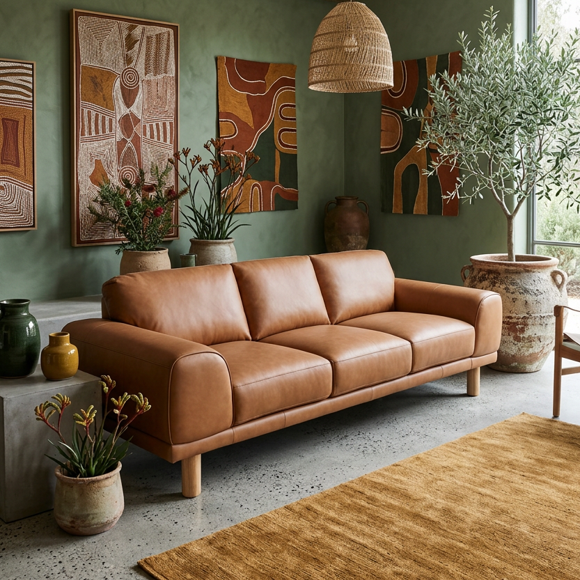 Dutton 3 Seater Sofa In Camel Colour