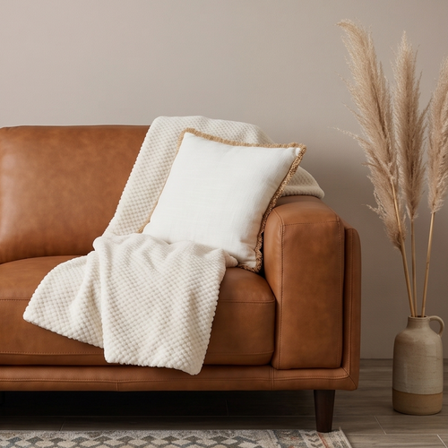 Daintree 3 seater sofa in tan leather