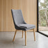 Milano Dining Chair In Dark Grey With Oak Leg