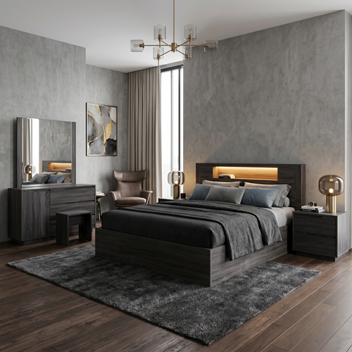 Vienna 4 pce Queen Suite with Dresser & Mirror