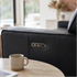 Rockville 3 seater with dual electric recliners in black leather
