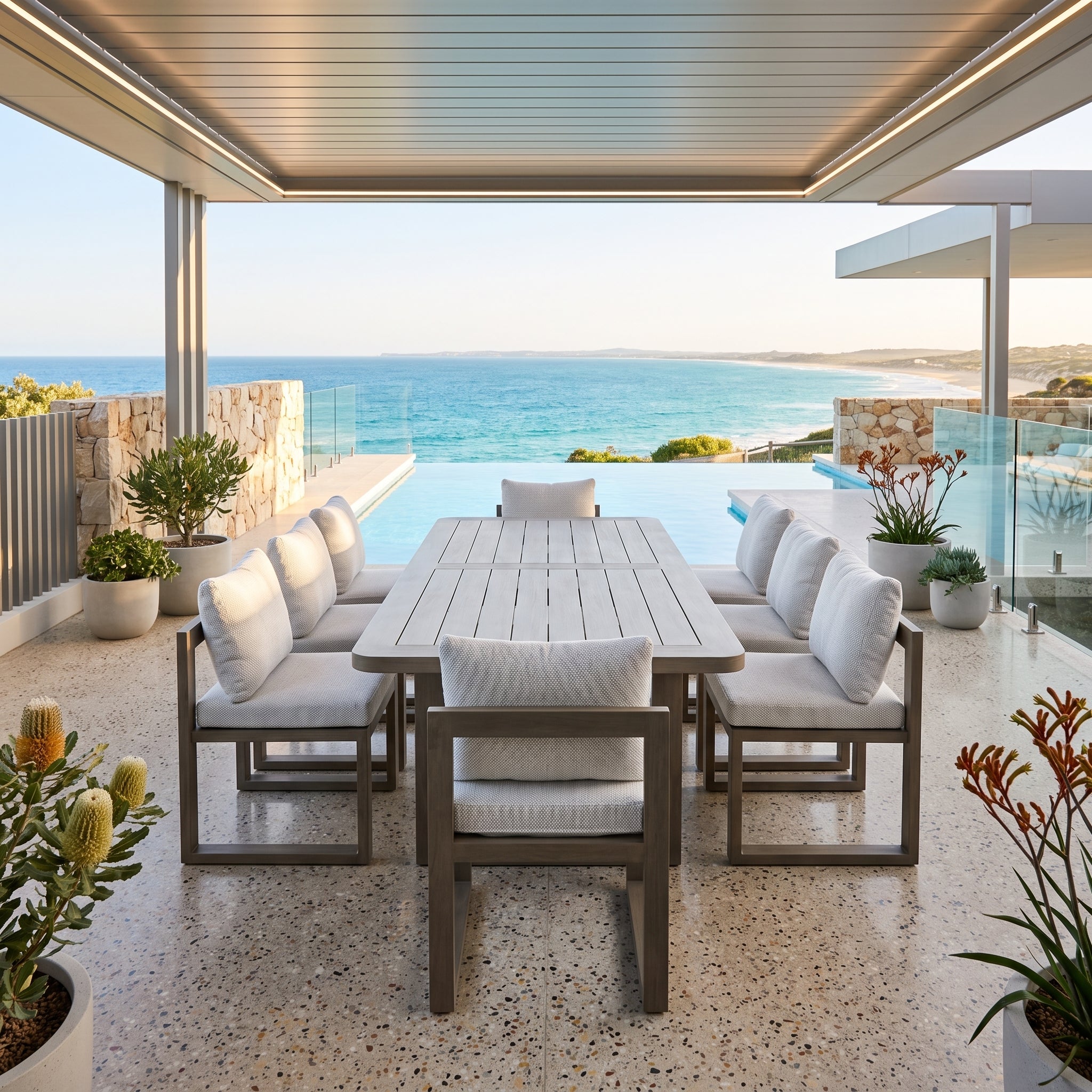 Trinidad 9 Piece Outdoor Dining Package