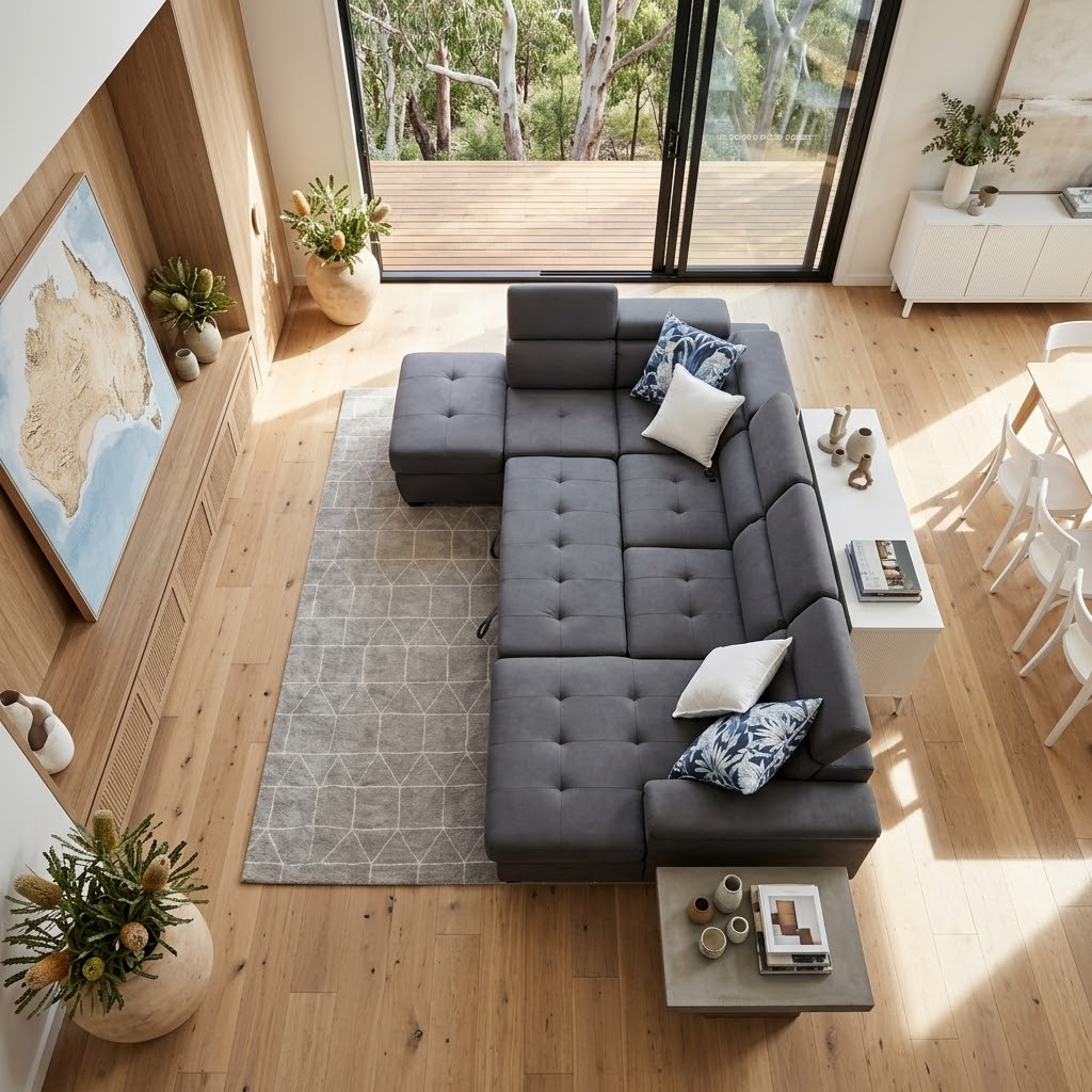 Bronte Right Chaise with sofabed in grey