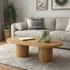 Morocco Oval Coffee Table In Natural Australian Messmate