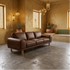 Dutton 3 Seater In Chocolate Leather