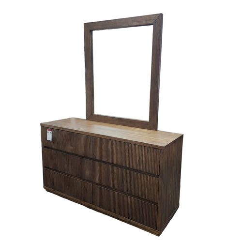 Flinders dressing table inc mirros in pecan finish AUS07+08