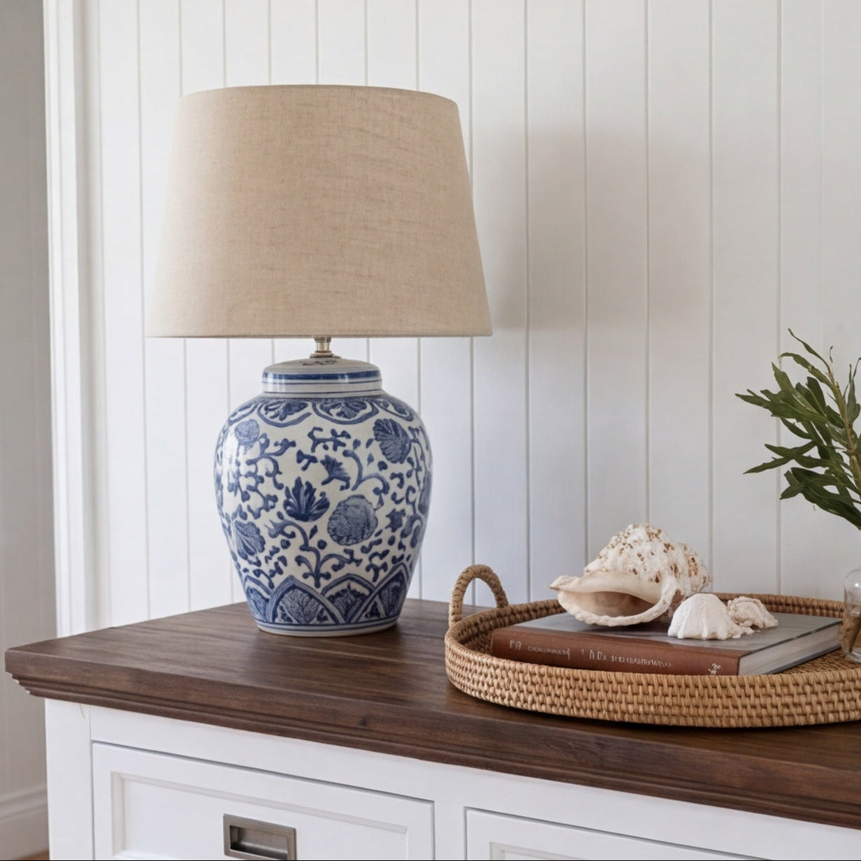 Hamptons Hall Table With Drawers In Two Tone Finish