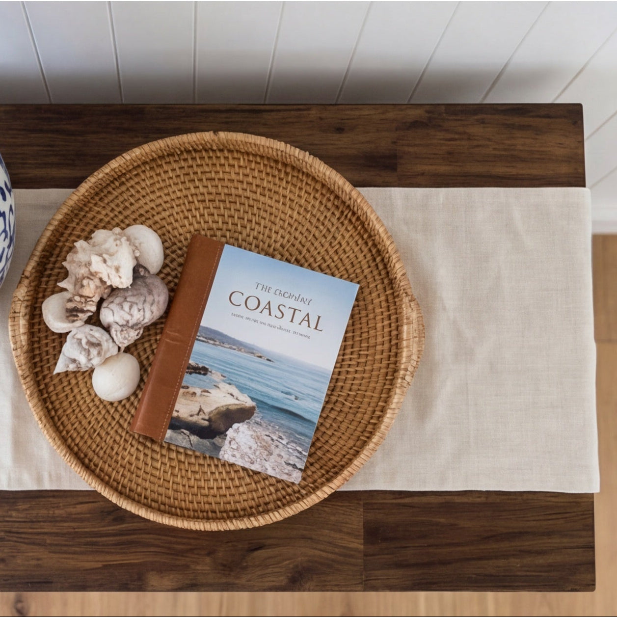 Hamptons Hall Table With Drawers In Two Tone Finish