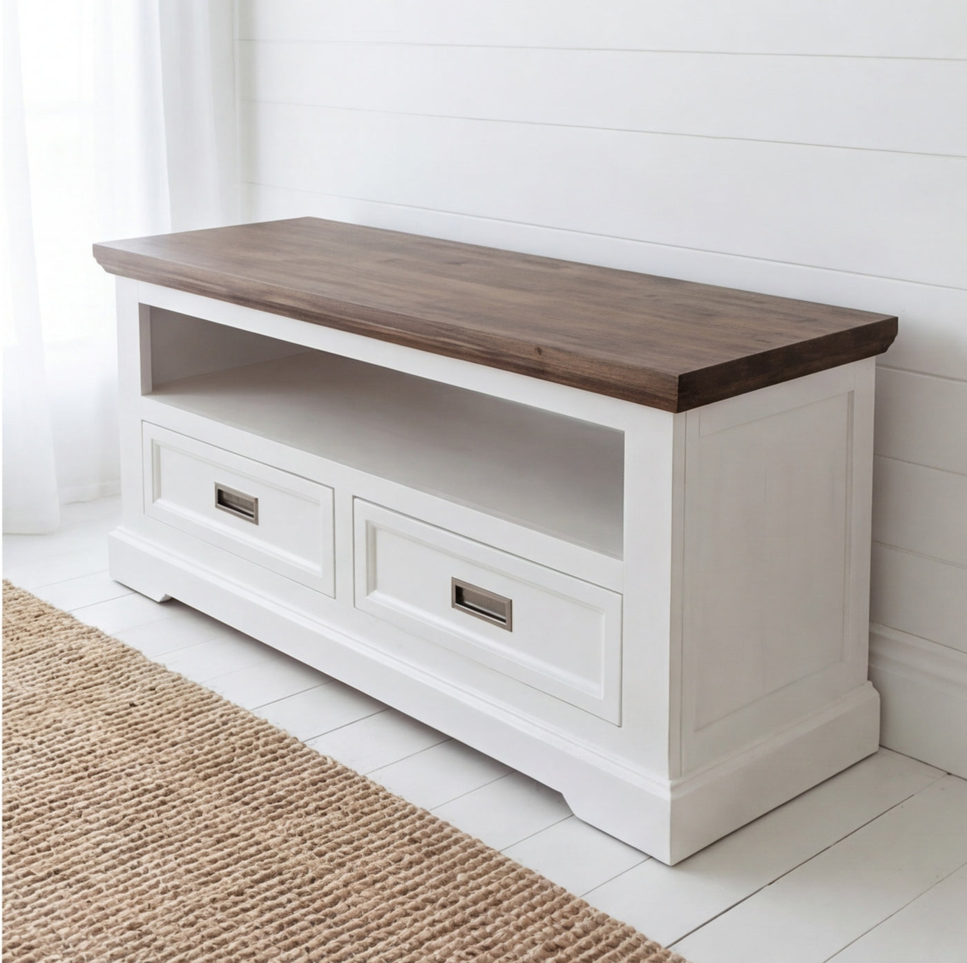Hamptons TV unit 1200 long | Our Furniture Warehouse