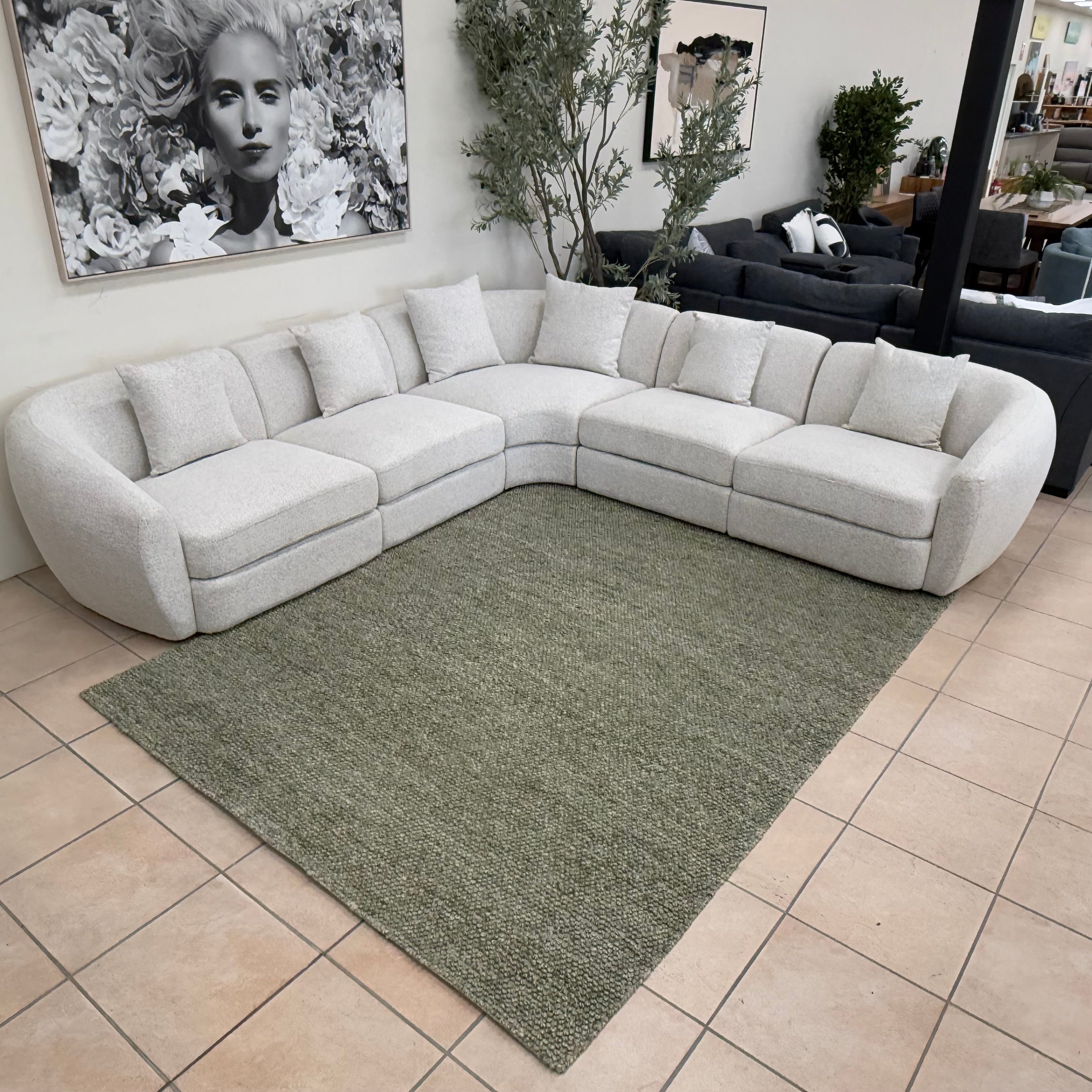 Crescent Corner Lounge In Natural