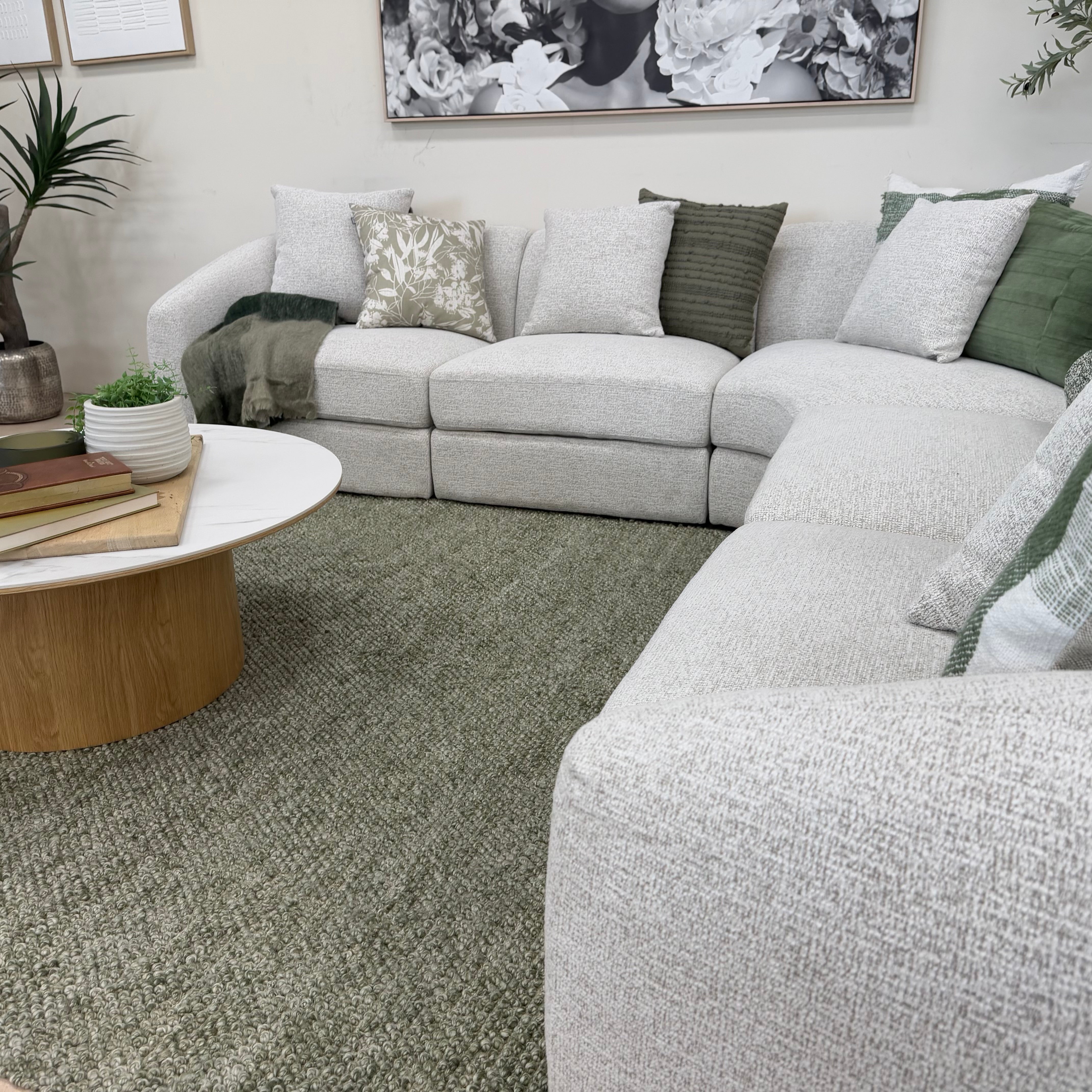 Crescent Corner Lounge In Natural