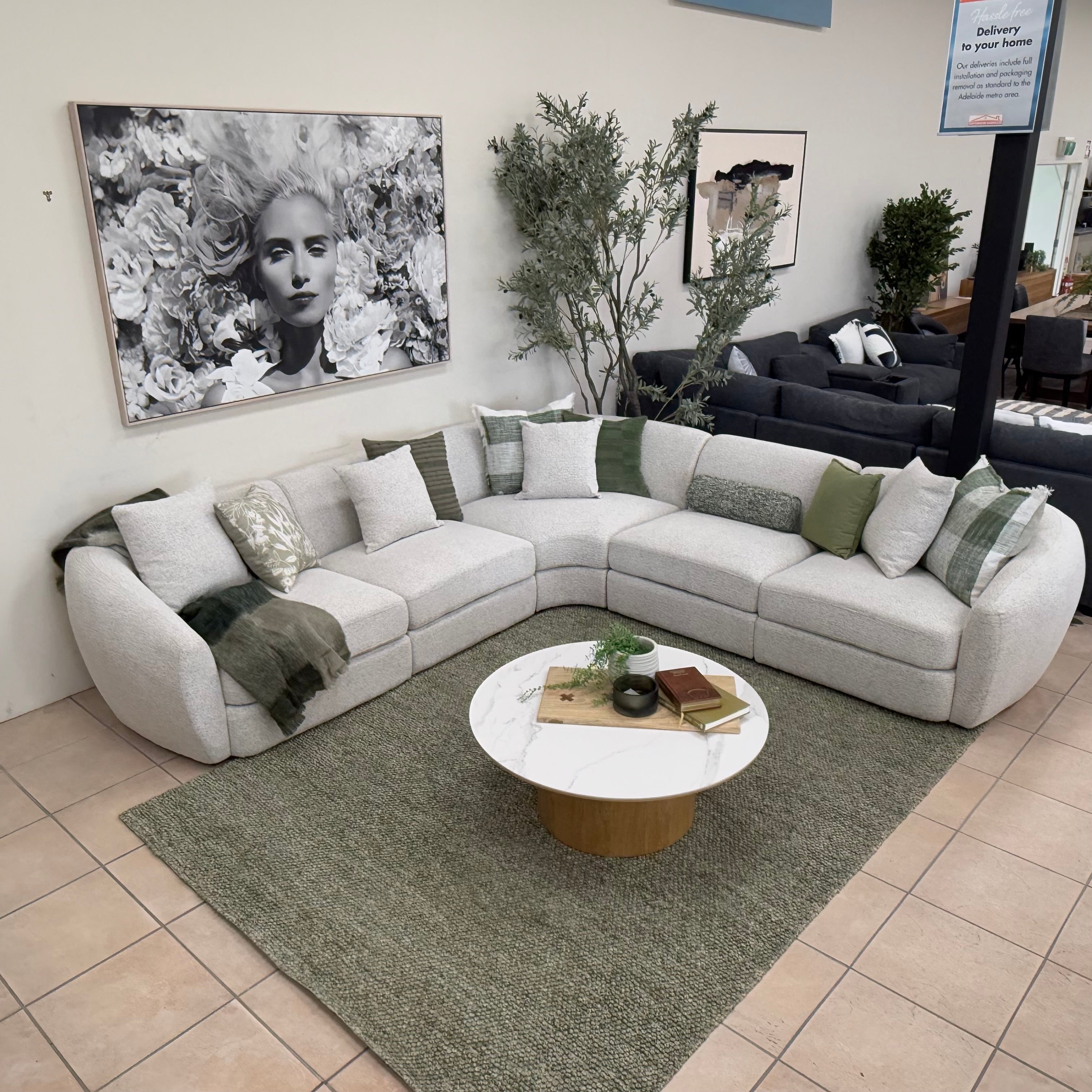 Crescent Corner Lounge In Natural