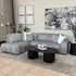 Bubble Left Side Chaise In Steel Grey