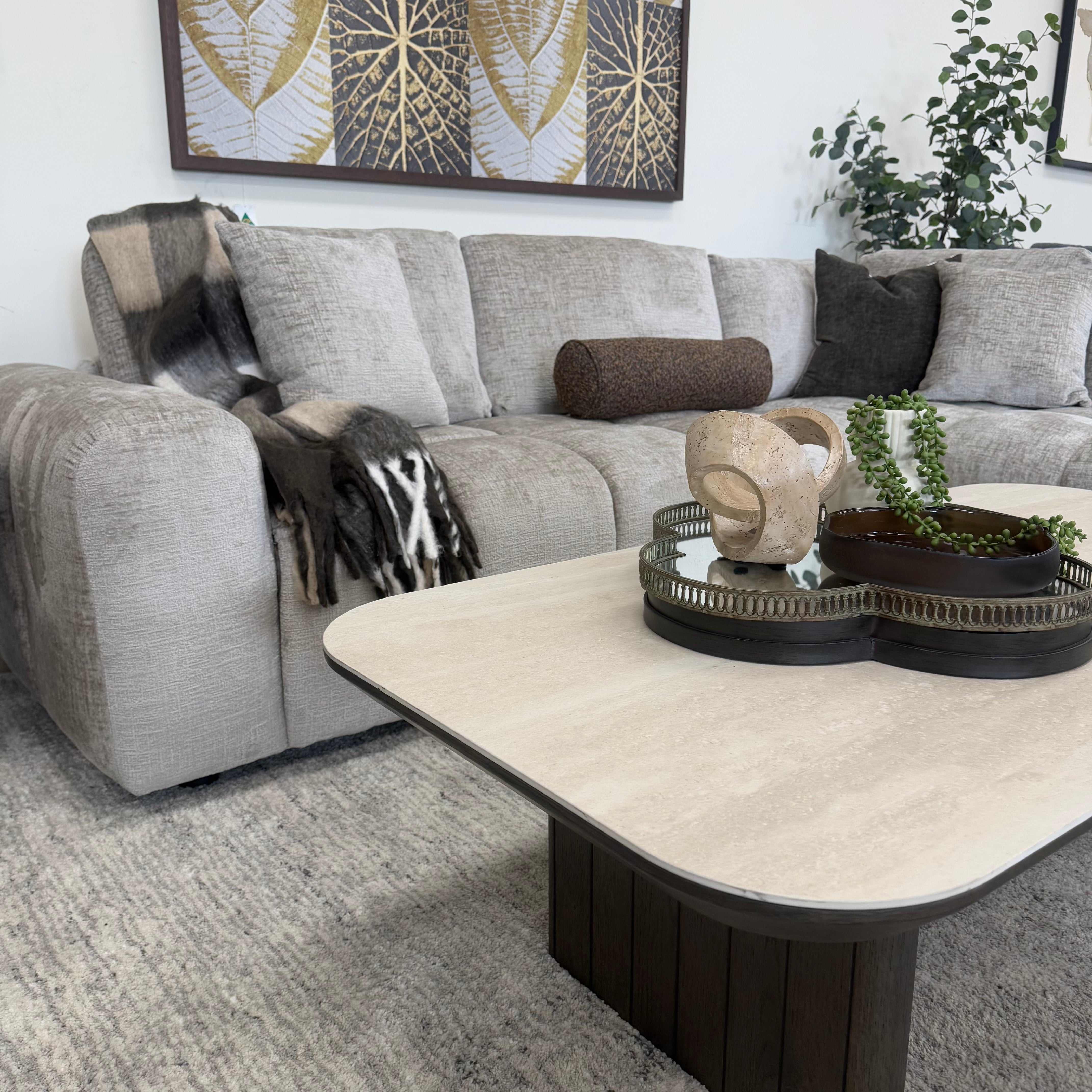 Bubble Right Side Chaise In Taupe