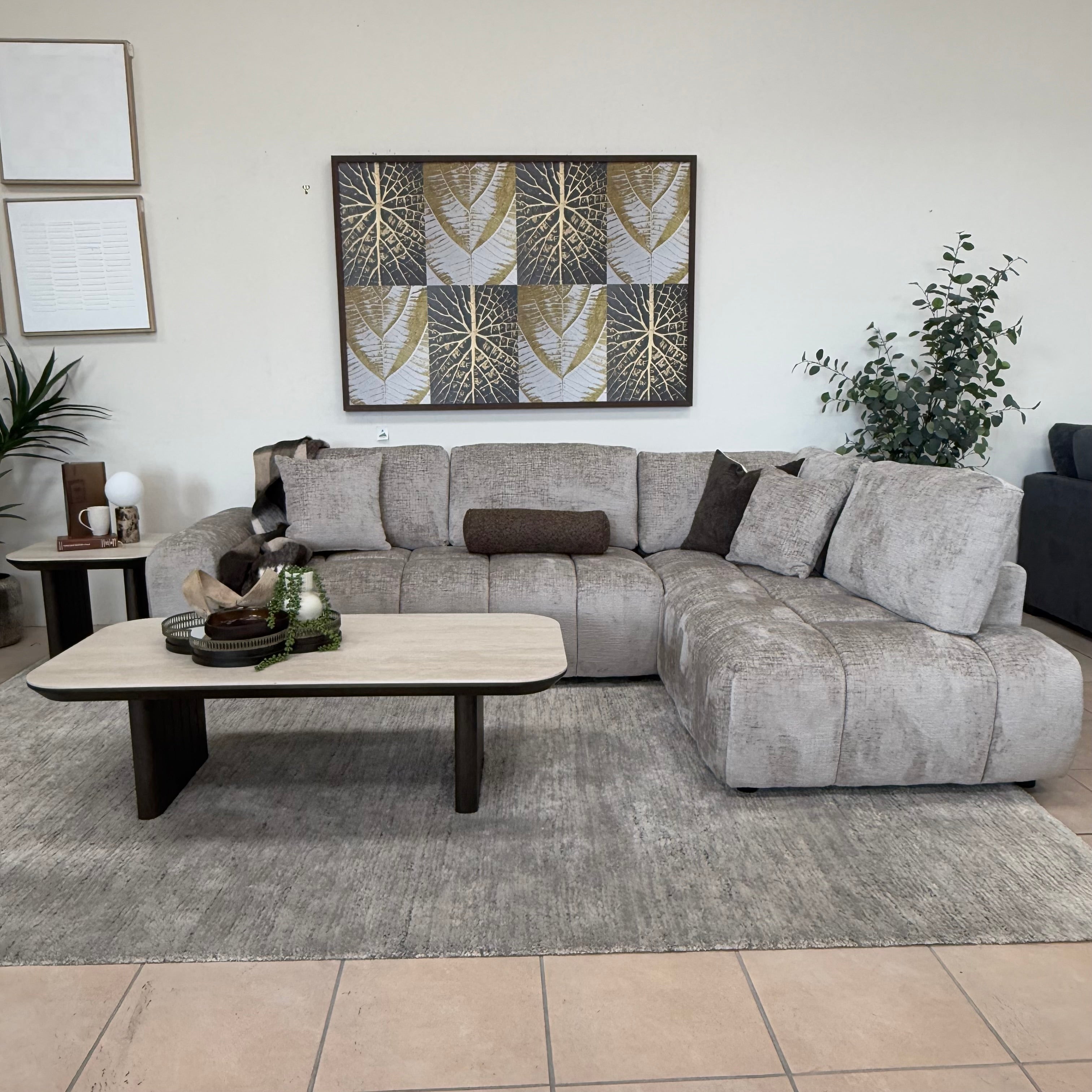 Bubble Right Side Chaise In Taupe