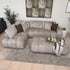 Bubble Left Side Chaise in Taupe