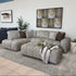 Bubble Left Side Chaise in Taupe