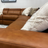 Monaco  modular lounge with 3 electric recliners and adjustable headrests in Chestnut Tan Leather
