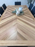 Westport 2400 Messmate Dining Table In Messmate Herringbone Timber