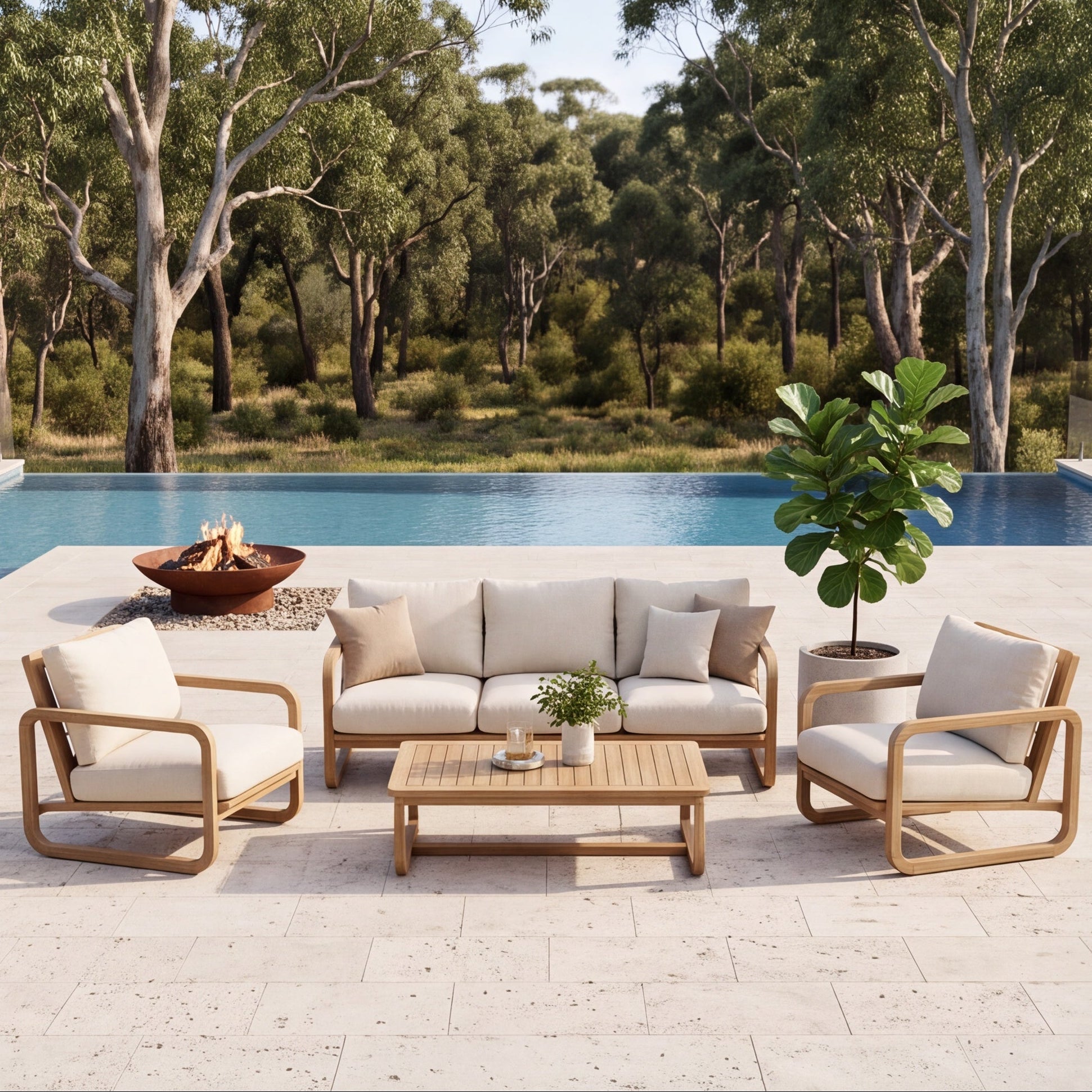Lando 4 Piece Outdoor Lounge Package