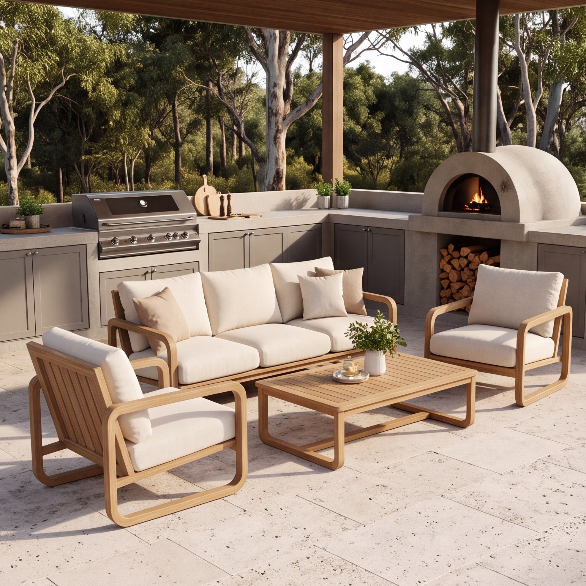 Lando 4 Piece Outdoor Lounge Package