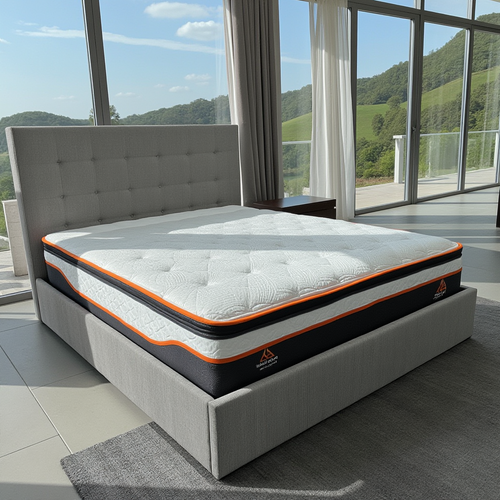 Stuart double bed in light grey