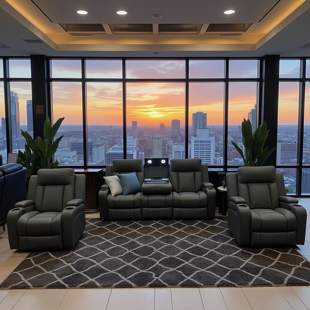 Nexus 3+1+1 Sofa Package In Black Leather