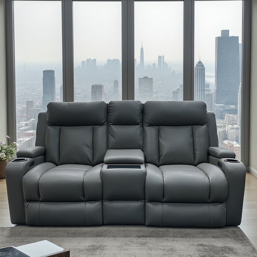 Nexus 2 seater in black leather